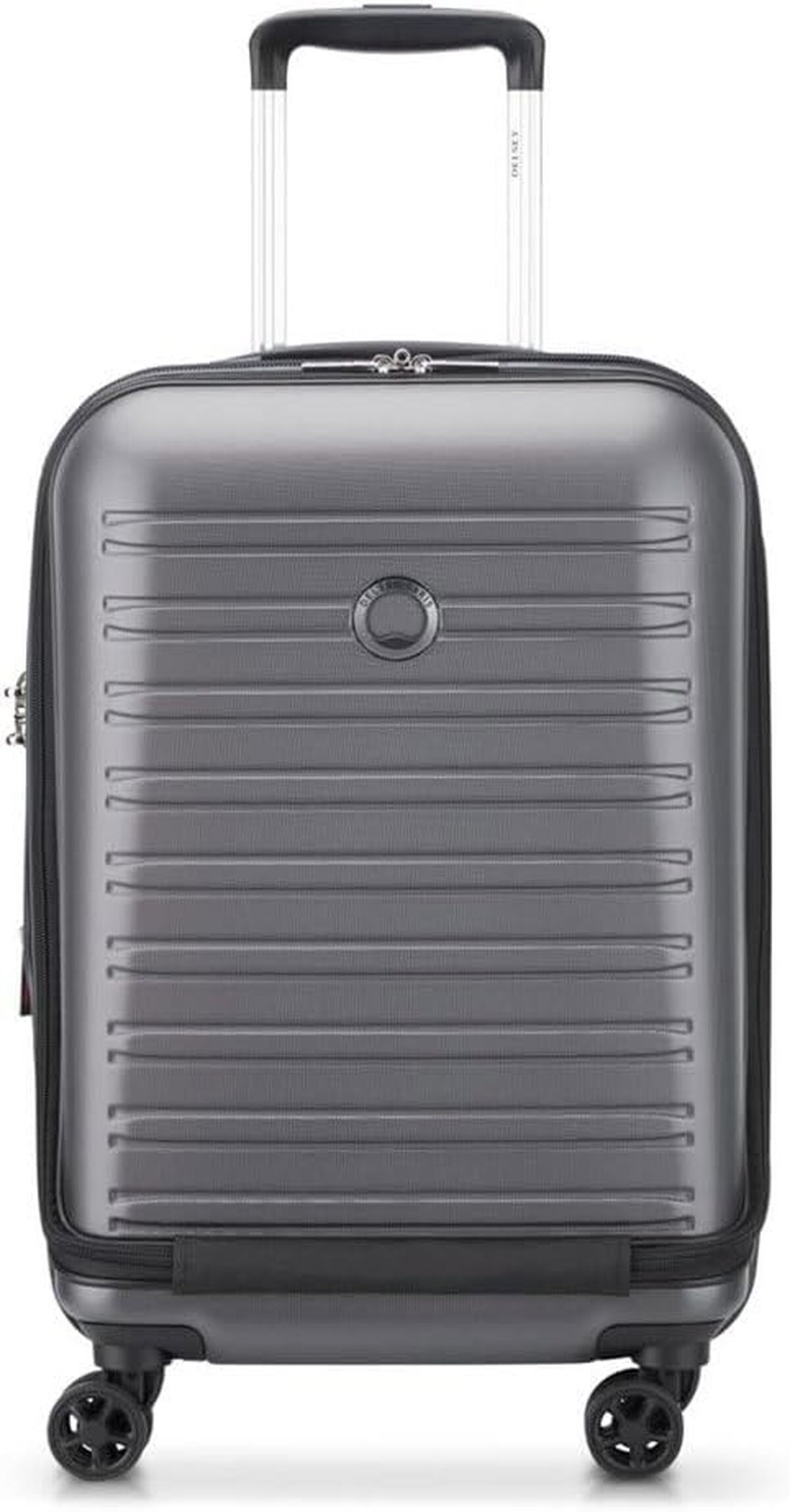Test de la valise cabine Delsey Paris Ségur 2.0 : rigidité et extensibilité en gris business