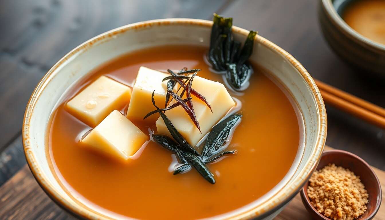 Recette traditionnelle de la soupe miso japonaise
