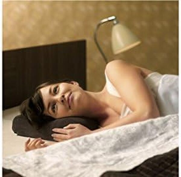 TEMPUR Coussin de Voyage Ergonomique en Mousse à mémoire de Forme avec Sac de Transport Anthracite 25 x 31 x 10/7 cm