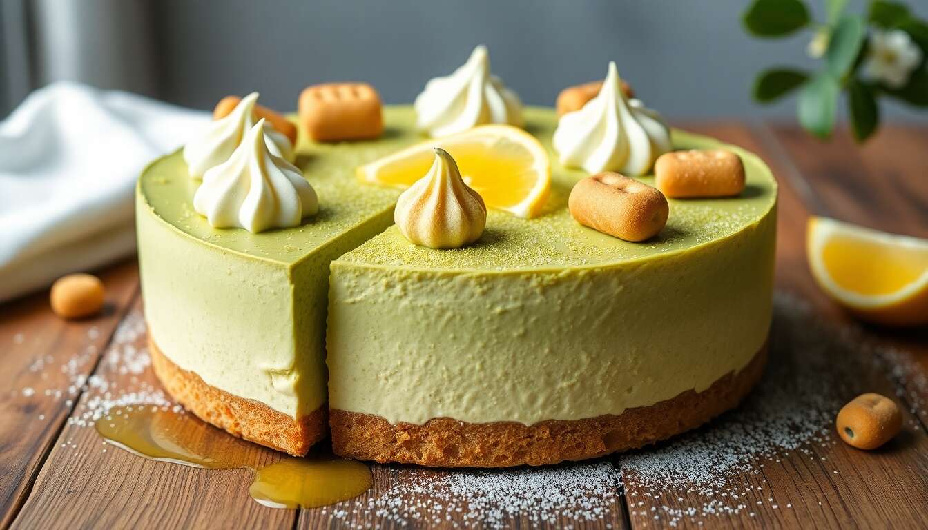 Cheesecake Matcha Yuzu Sans Cuisson : recette Facile et Gourmande