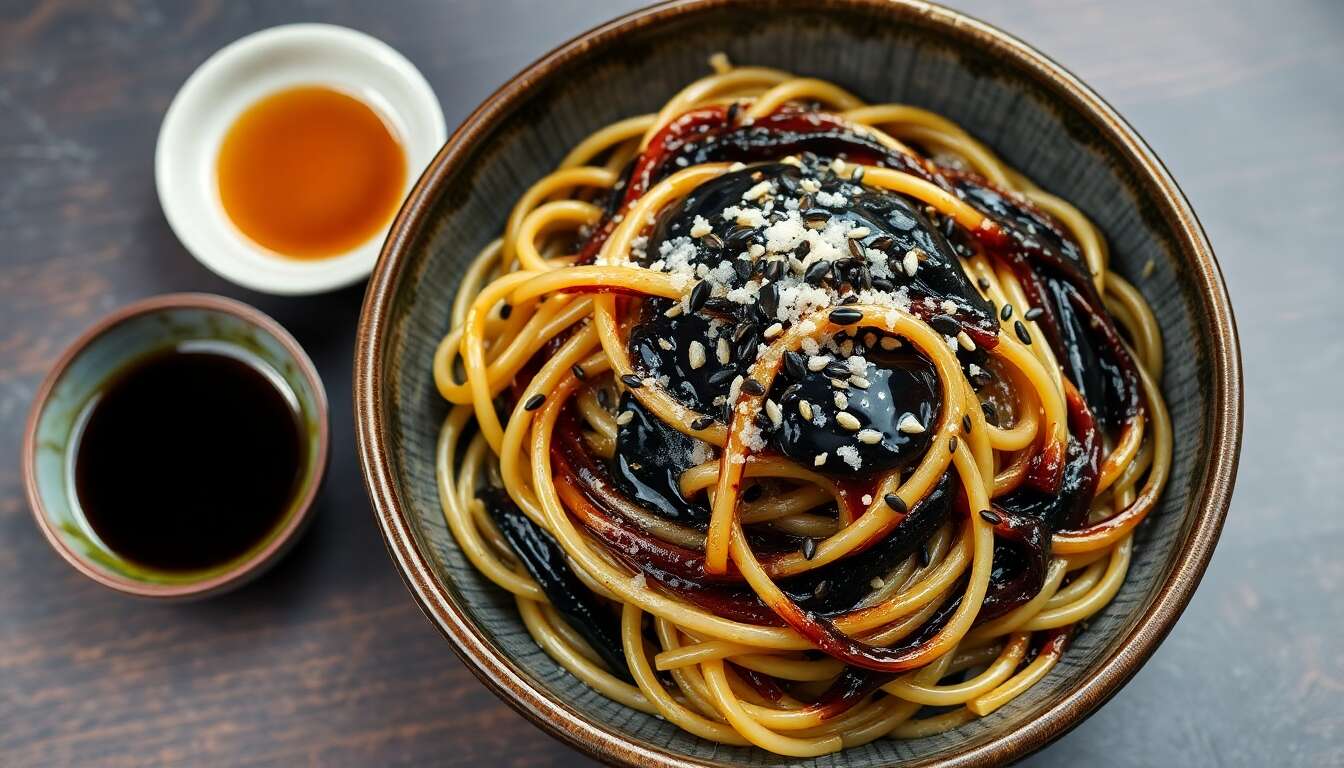 Recette de pâtes au sésame noir : découvrez le goût unique du Japon