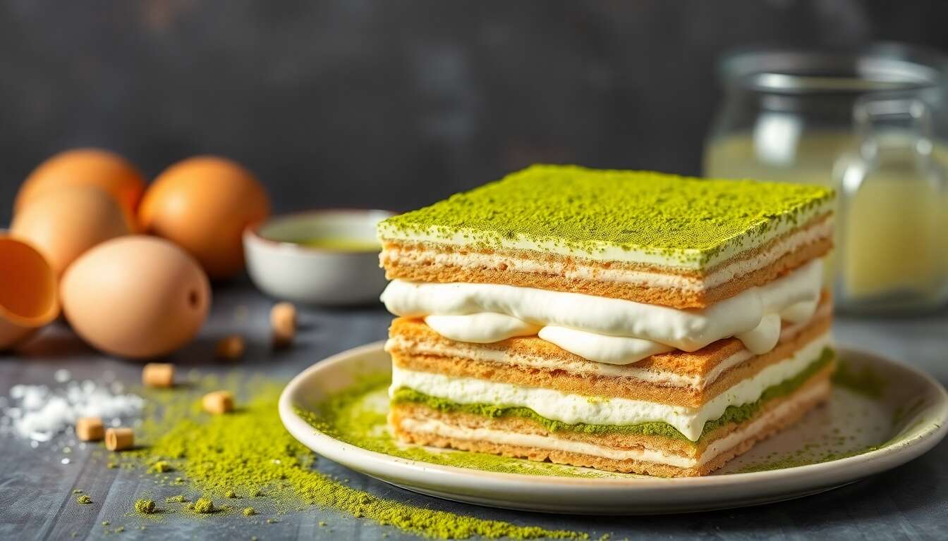 Recette Tiramisu au Thé Vert Matcha : dessertez Japonais Authentique