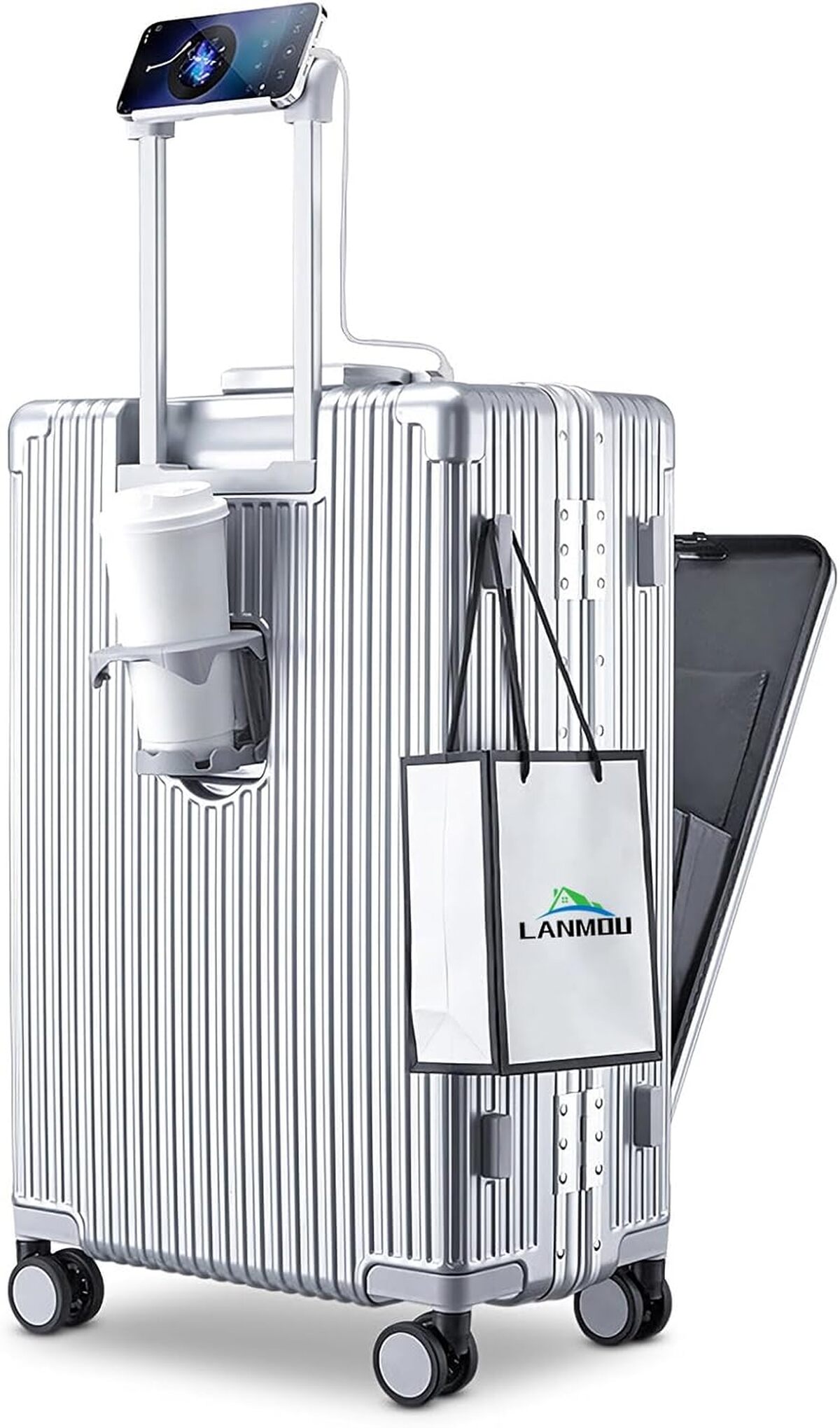 Test de la valise cabine LANMOU : modèle 20 pouces avec port USB et sécurité renforcée