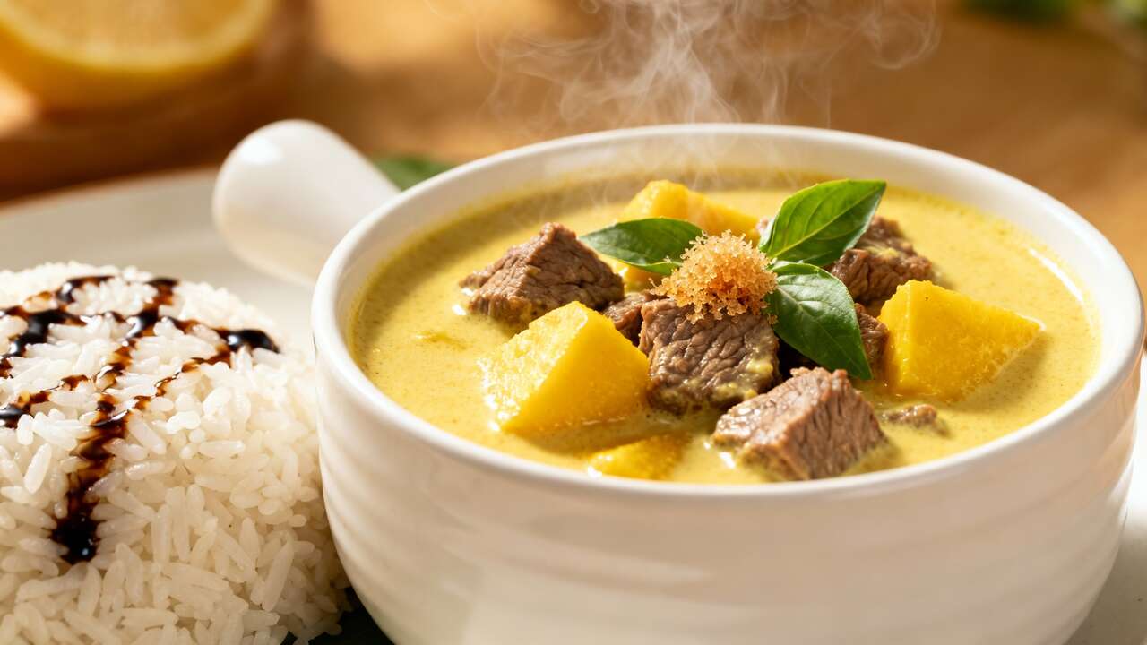 Curry jaune thaïlandais au bœuf : recette savoureuse