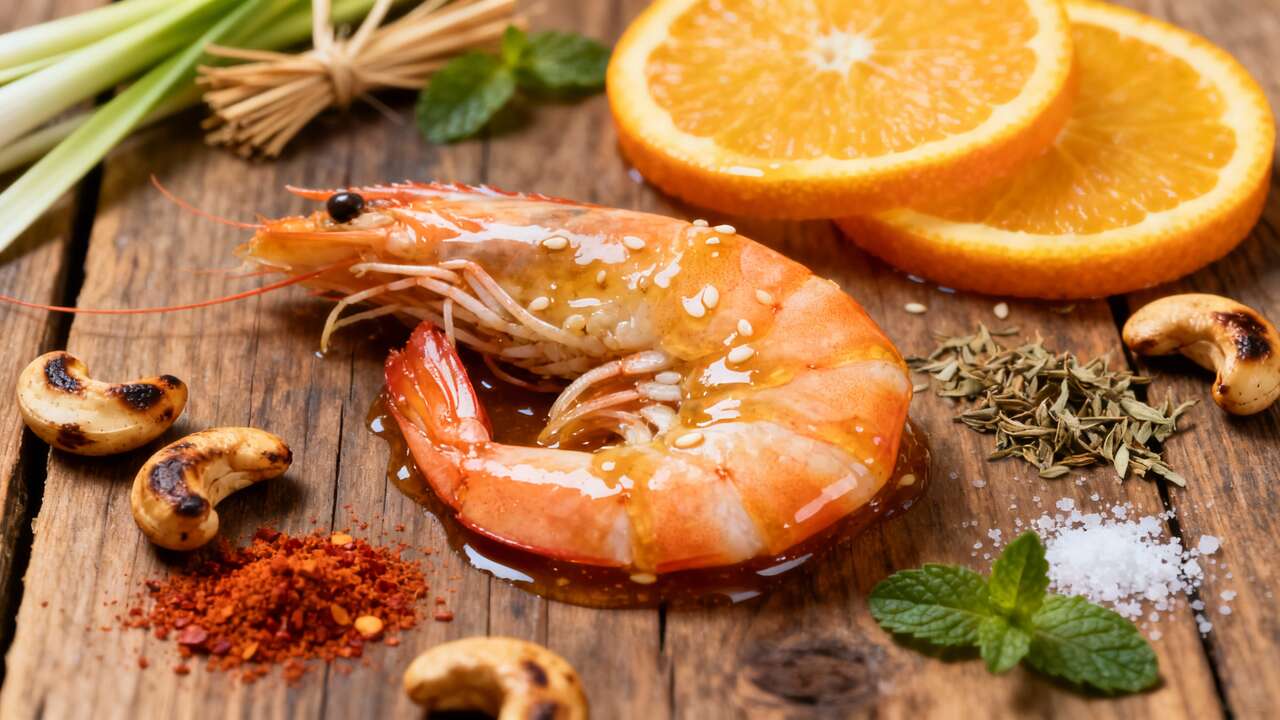 Salade de Crevettes à l'Orange et à la Citronnelle : recette Savoureuse