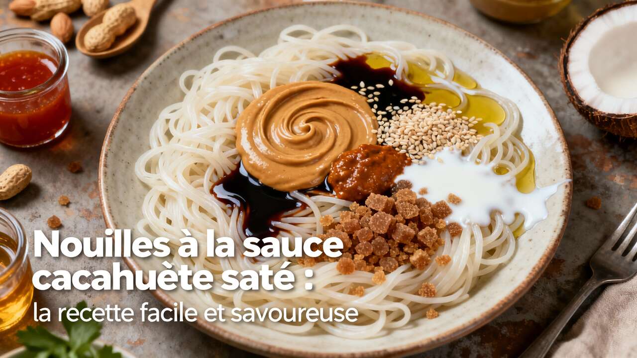 Nouilles à la sauce cacahuète saté : la recette facile et savoureuse