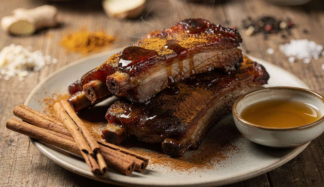 Travers de porc aux 5 épices et cannelle : recette savoureuse