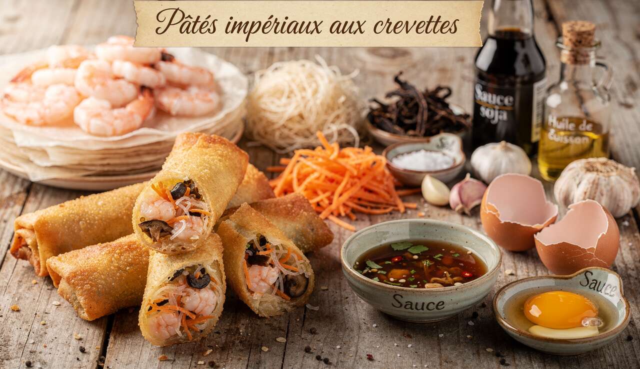 Pâtés impériaux aux crevettes : recette facile et savoureuse