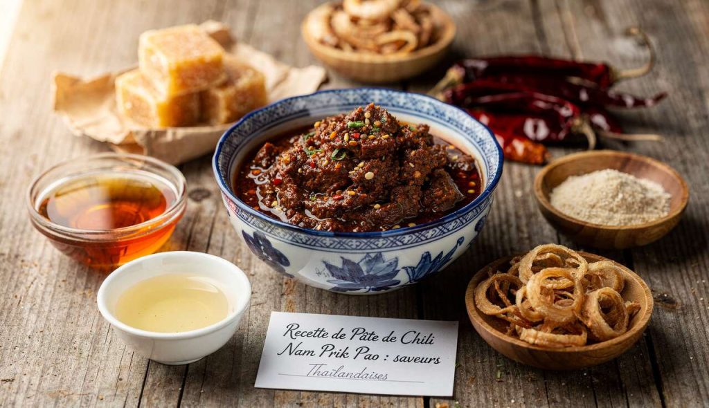 Recette de Pâte de Chili Nam Prik Pao : saveurs Thaïlandaises