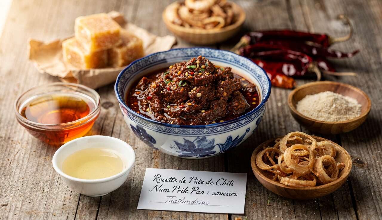Recette de Pâte de Chili Nam Prik Pao : saveurs Thaïlandaises