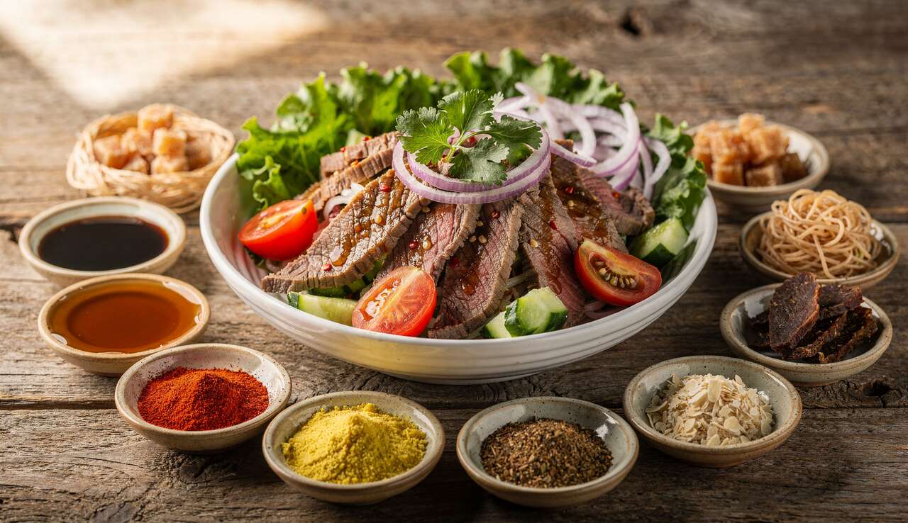 Recette Salade Thaï au Bœuf : plat épicé et savoureux