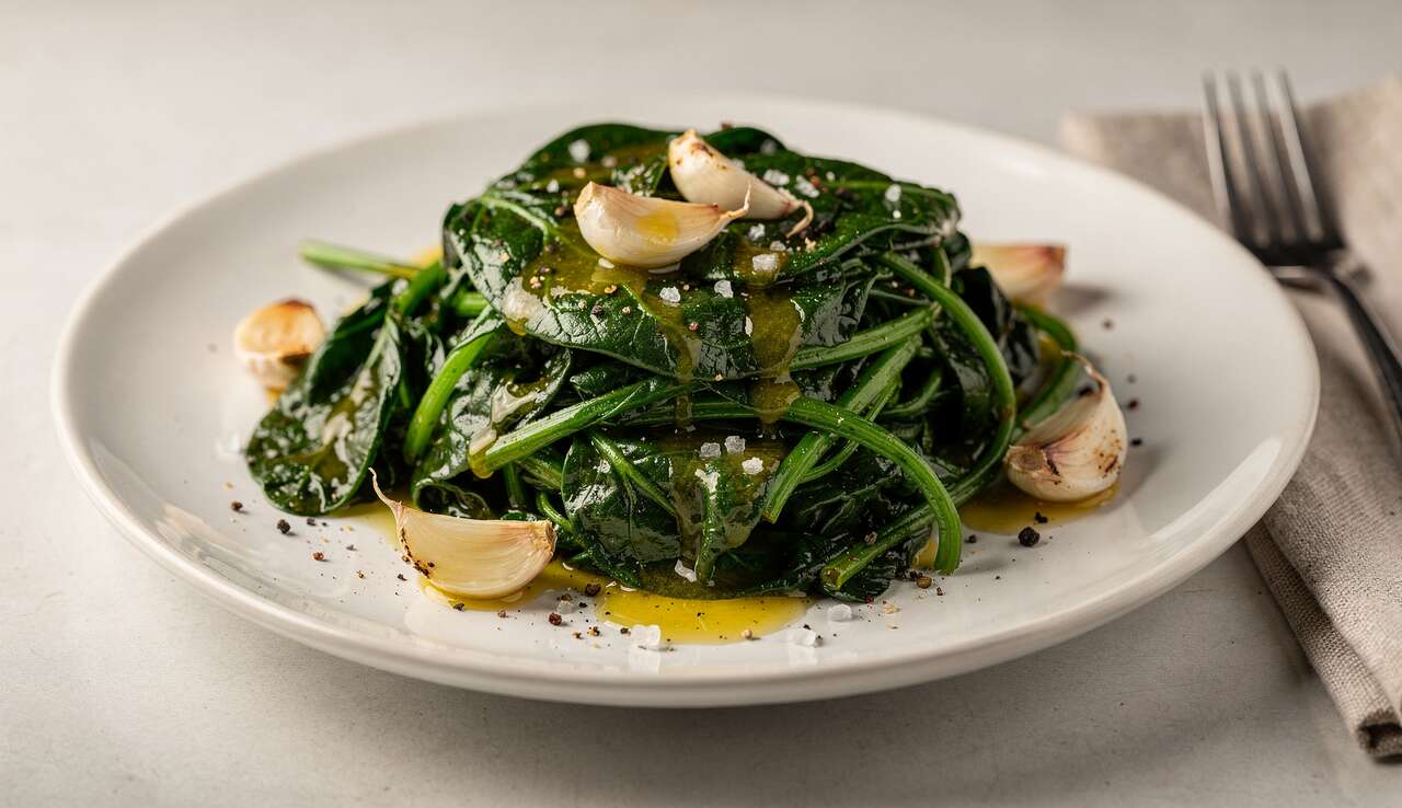 Épinards sautés à l'ail et au beurre : recette savoureuse