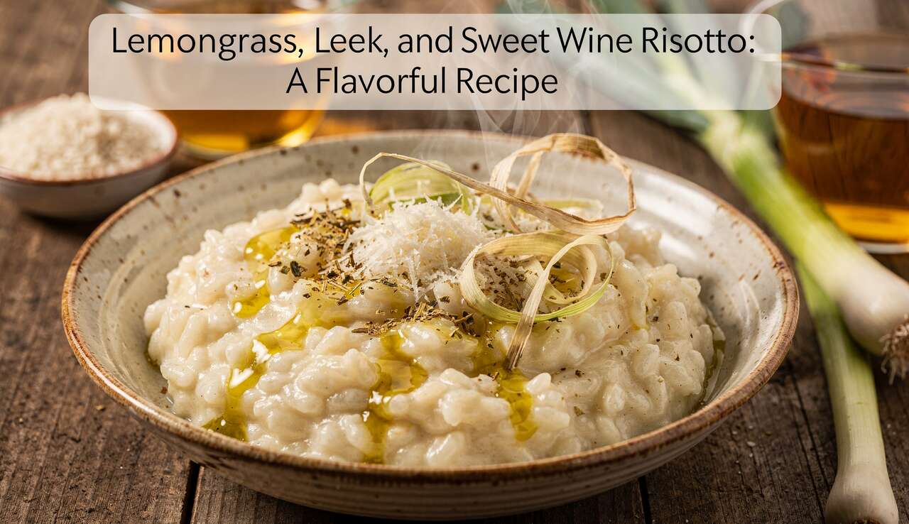 Risotto à la citronnelle, poireau et vin doux : recette savoureuse