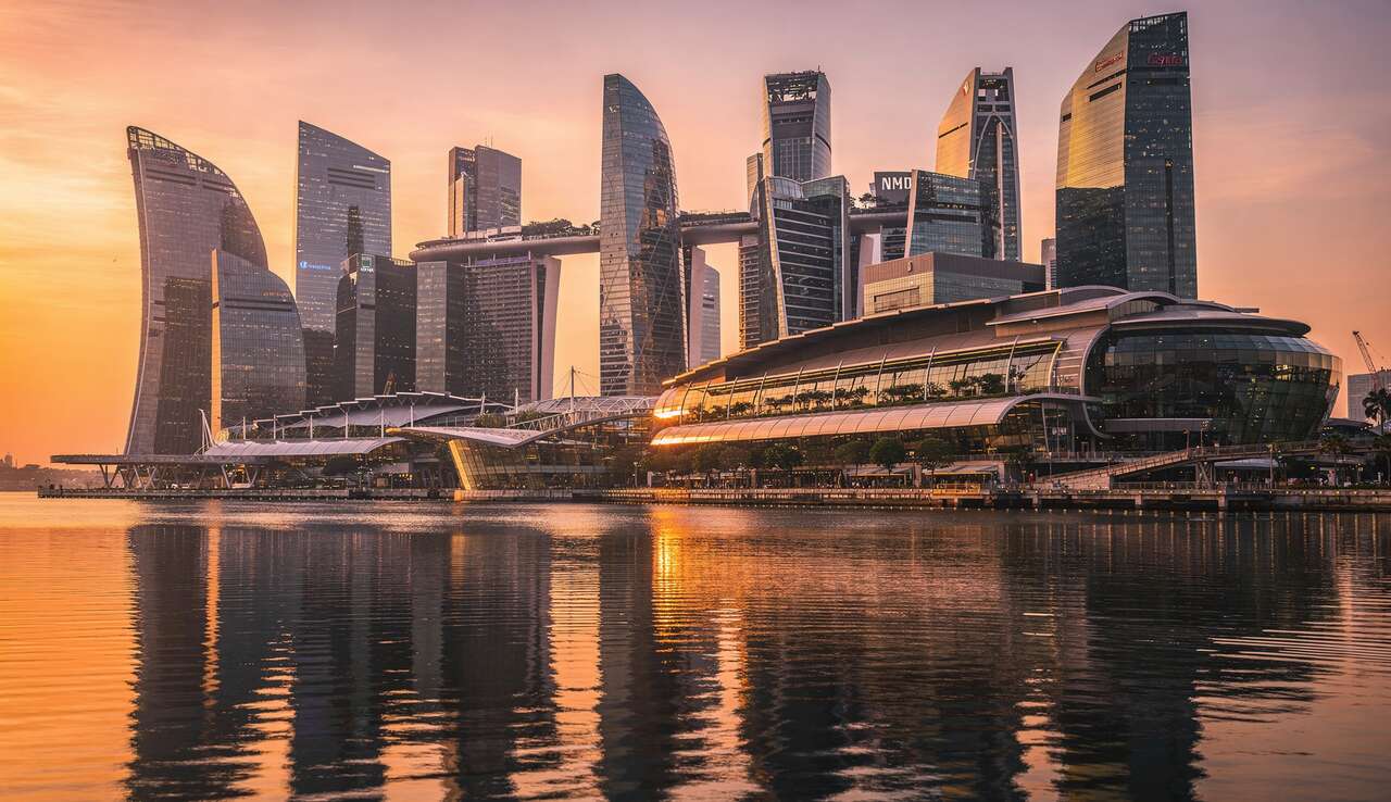 L'architecture futuriste de marina bay