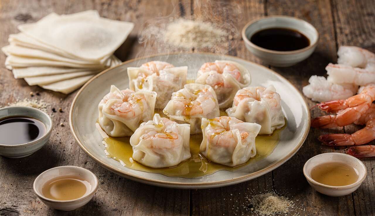 Recette de Wontons Pochés au Crabe et Crevettes