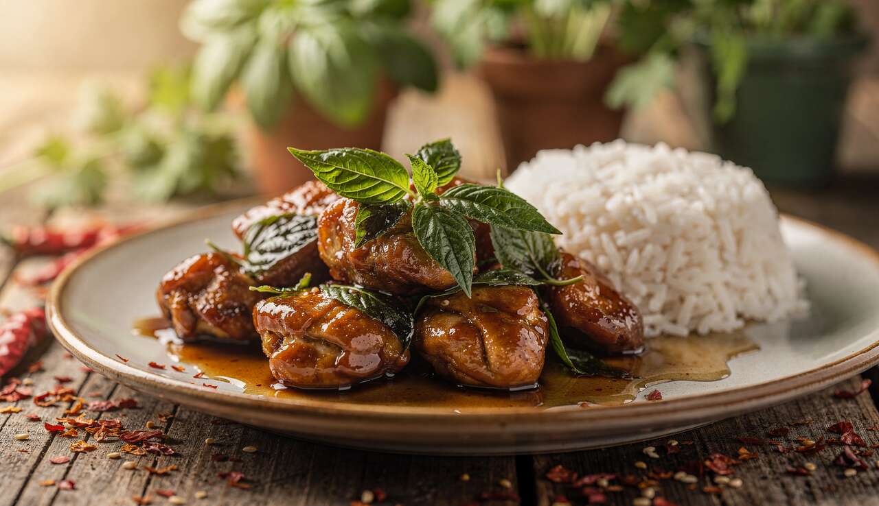 Poulet Sauté au Basilic Sacré : recette Savoureuse