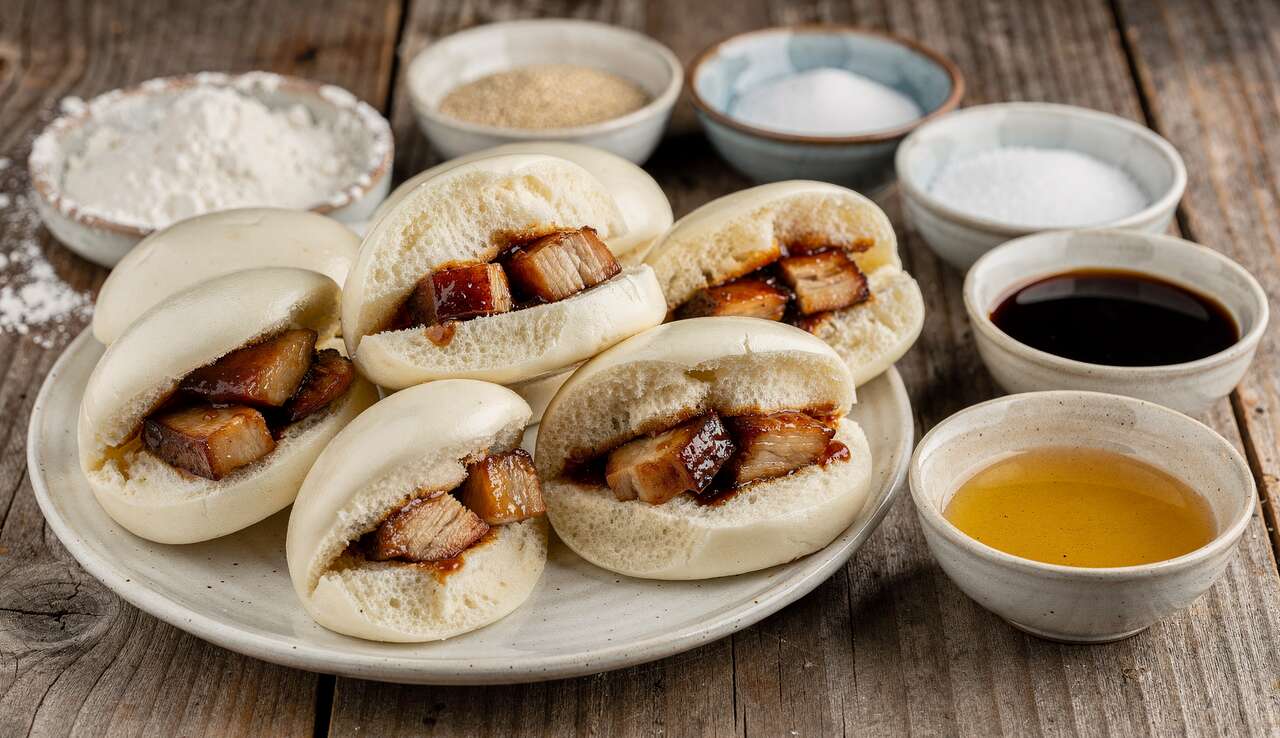 Recette de brioches vapeur au poulet Char Siu