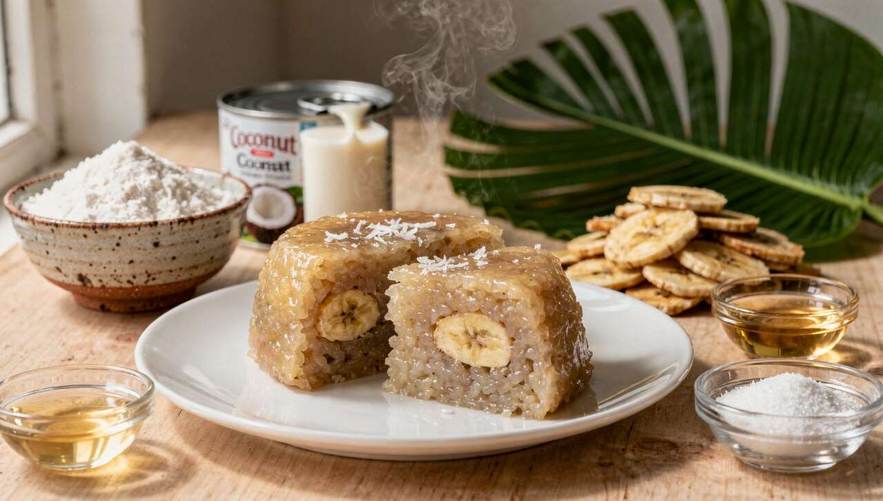 Recette de gâteaux de riz gluant à la banane