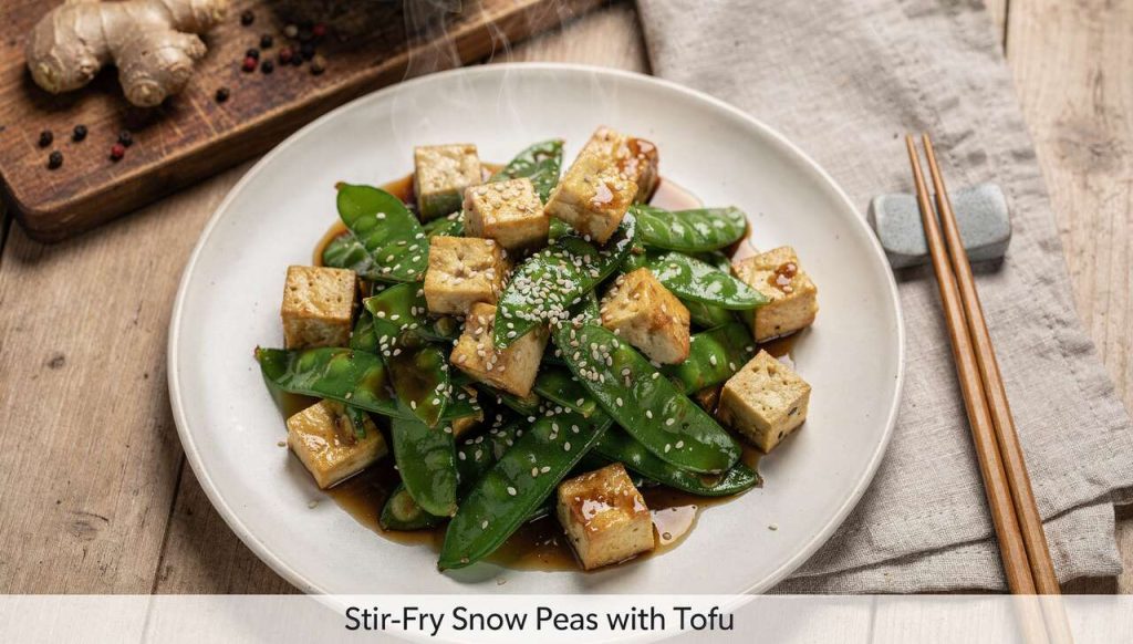 Wok de haricots mange-tout au tofu : recette rapide et savoureuse
