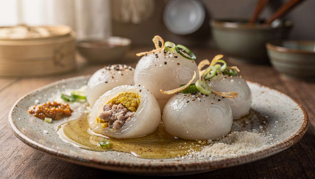 Bánh Ít Trần : recette de boules de riz au porc et haricots mungo