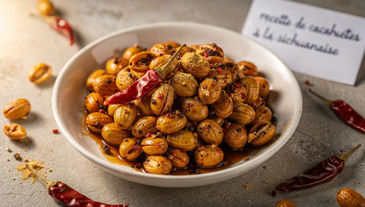 Recette de cacahuètes à la sichuanaise