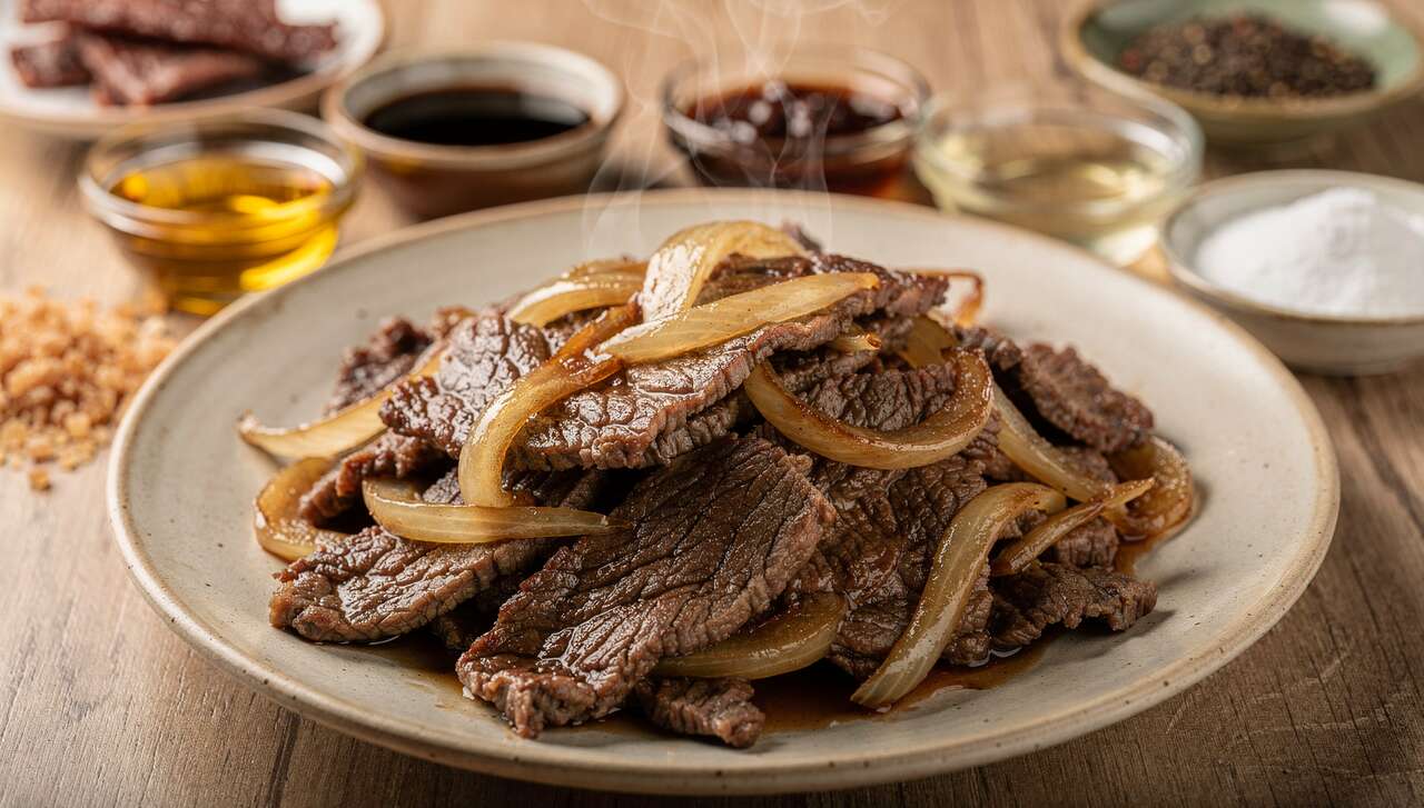 Recette de boeuf aux oignons tendre et savoureuse