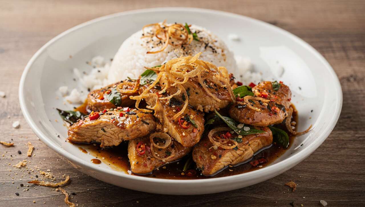 Poulet Thaï Épicé Au Basilic : recette Savoureuse