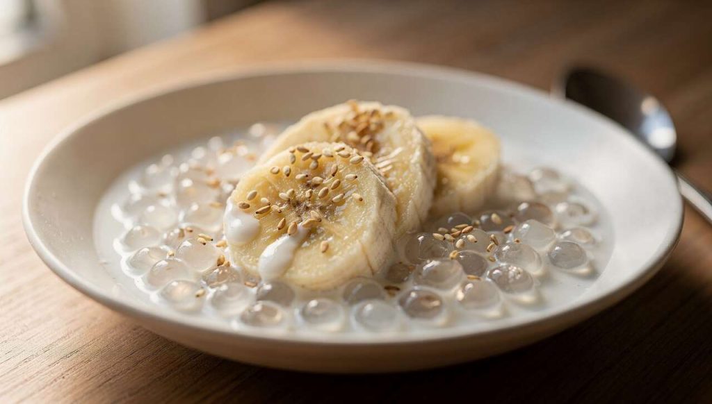 Bananes au lait de coco et perles de tapioca : recette exotique facile et délicieuse