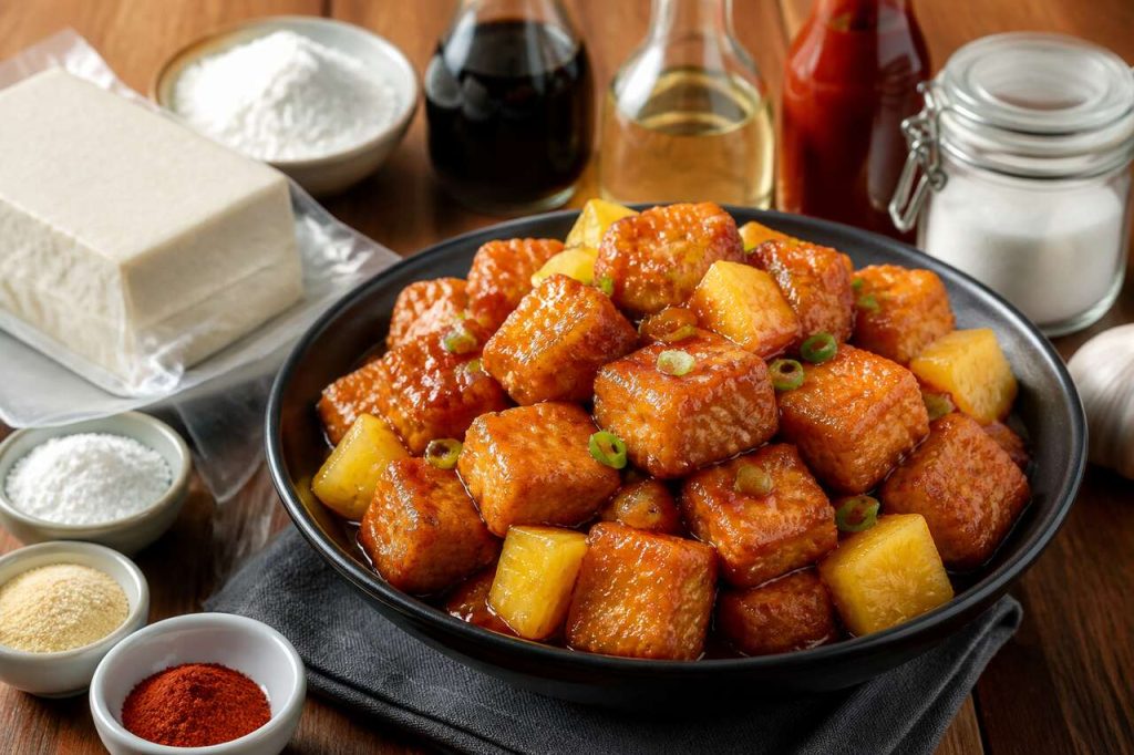 Beignets de tofu croustillants : recette sauce aigre-douce