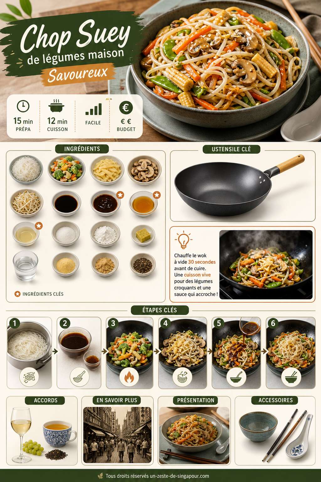 Fiche recette Recette facile : chop suey de légumes maison savoureux Fiche recette Recette facile : chop suey de légumes maison savoureux