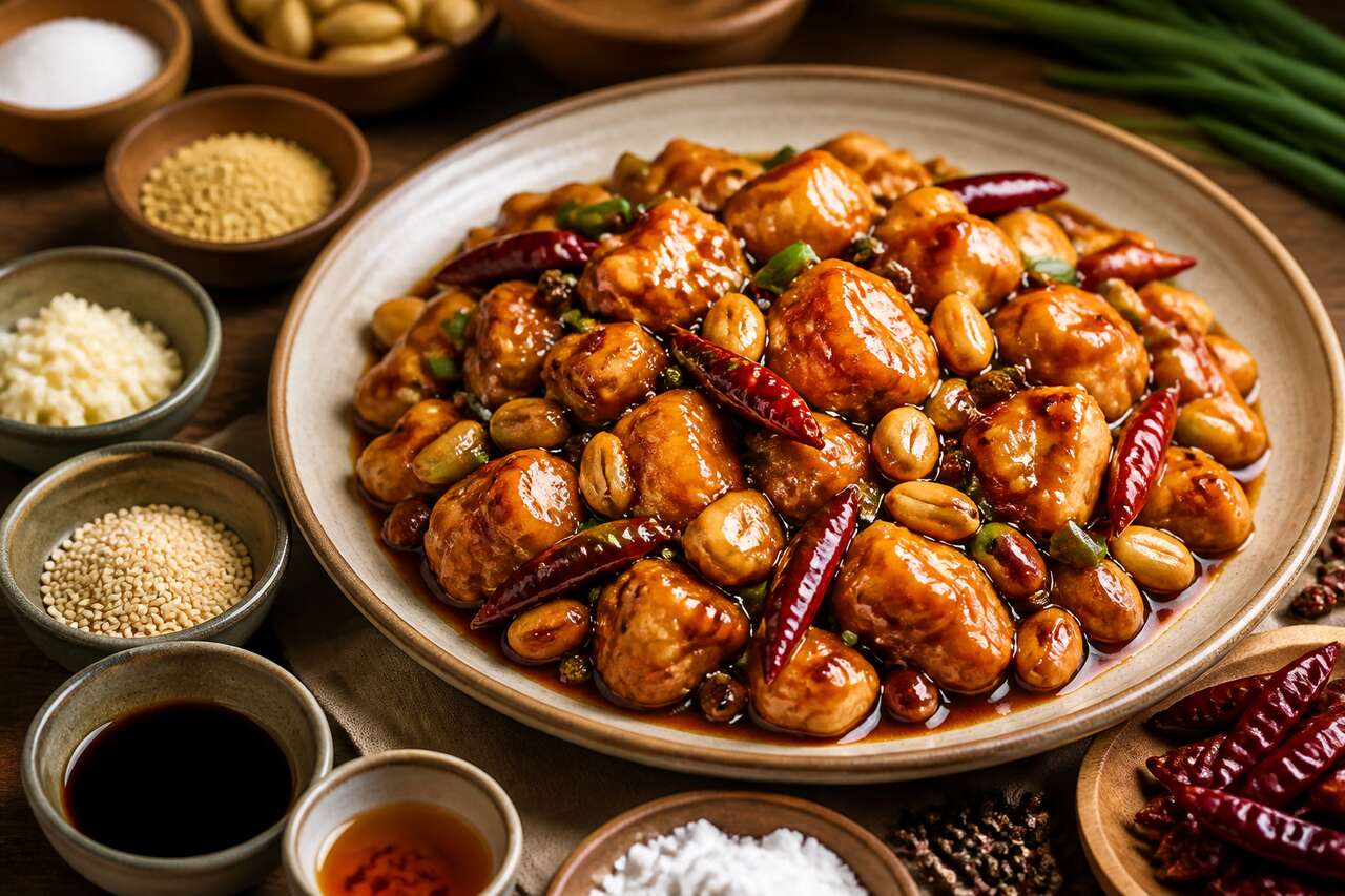 Poulet kung pao : recette impériale facile