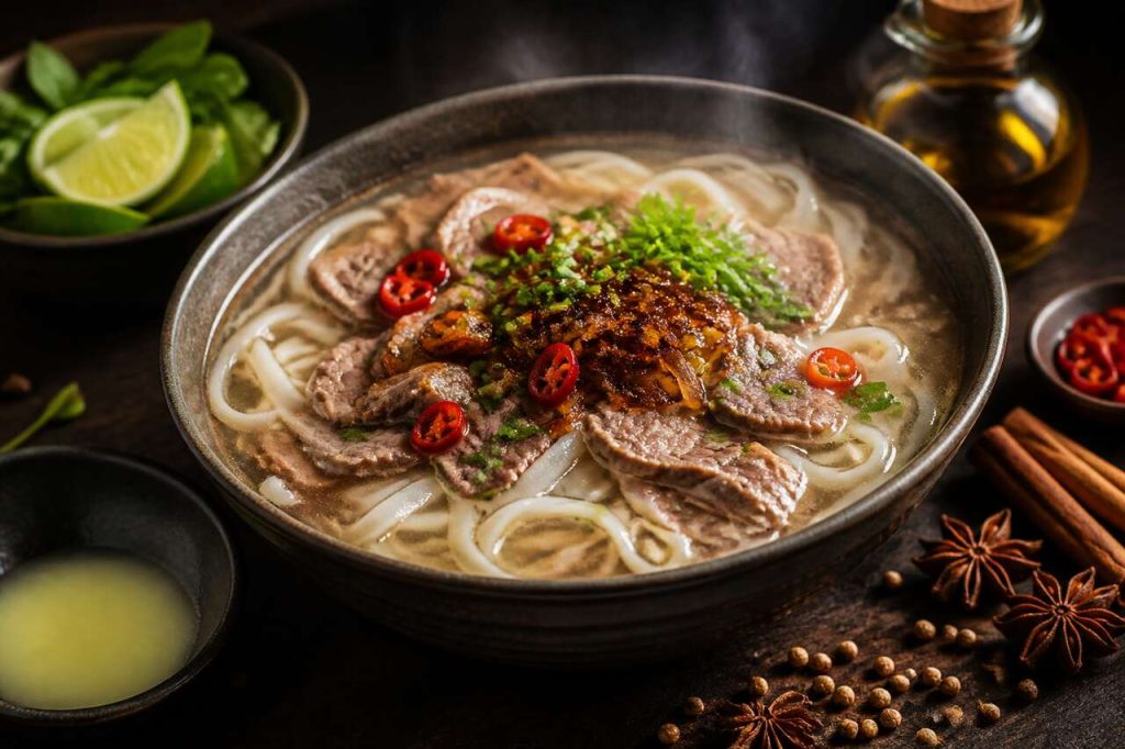 Recette soupe tonkinoise au boeuf Pho