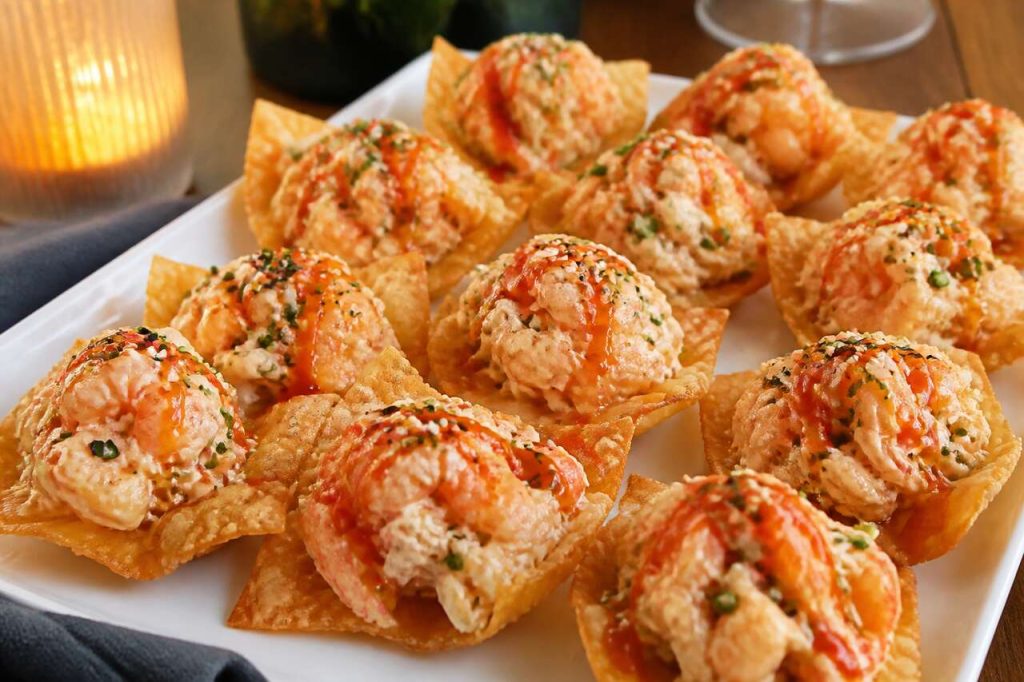 Chips de wonton au crabe et crevettes : l'apéro idéal