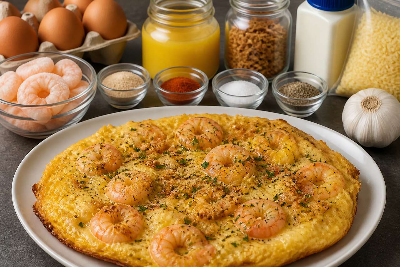 Recette d'omelette aux crevettes savoureuse