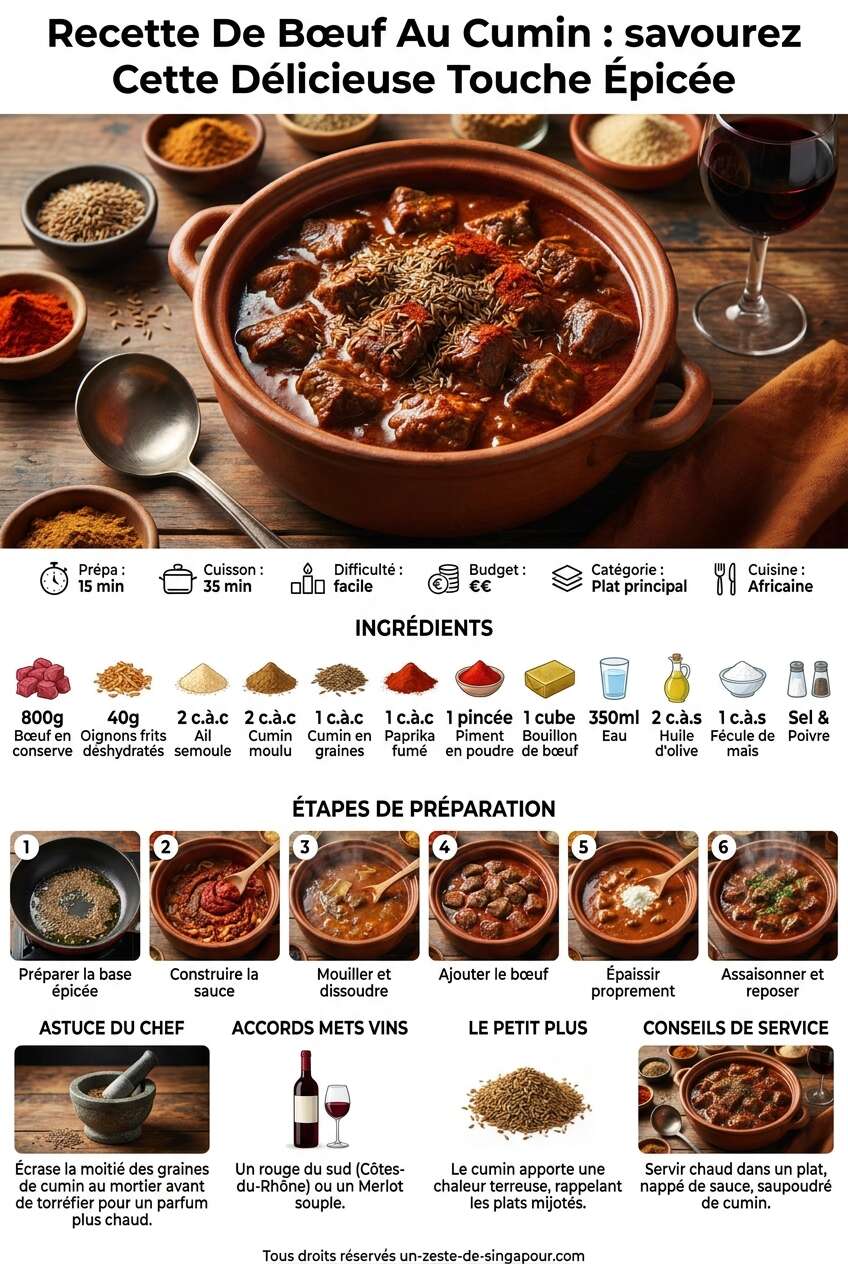 Fiche recette Recette De B&oelig;uf Au Cumin : savourez Cette D&eacute;licieuse Touche &Eacute;pic&eacute;e