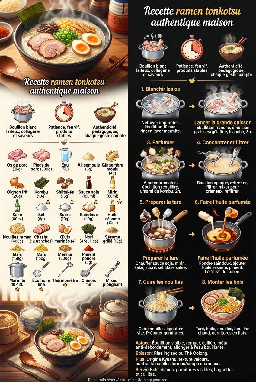 Fiche recette Recette ramen tonkotsu authentique maison Fiche recette Recette ramen tonkotsu authentique maison