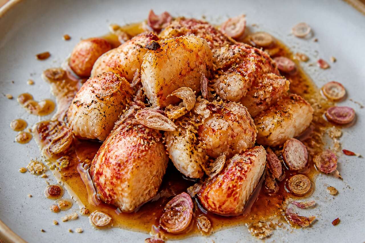 Recette de homard au gingembre et échalotes
