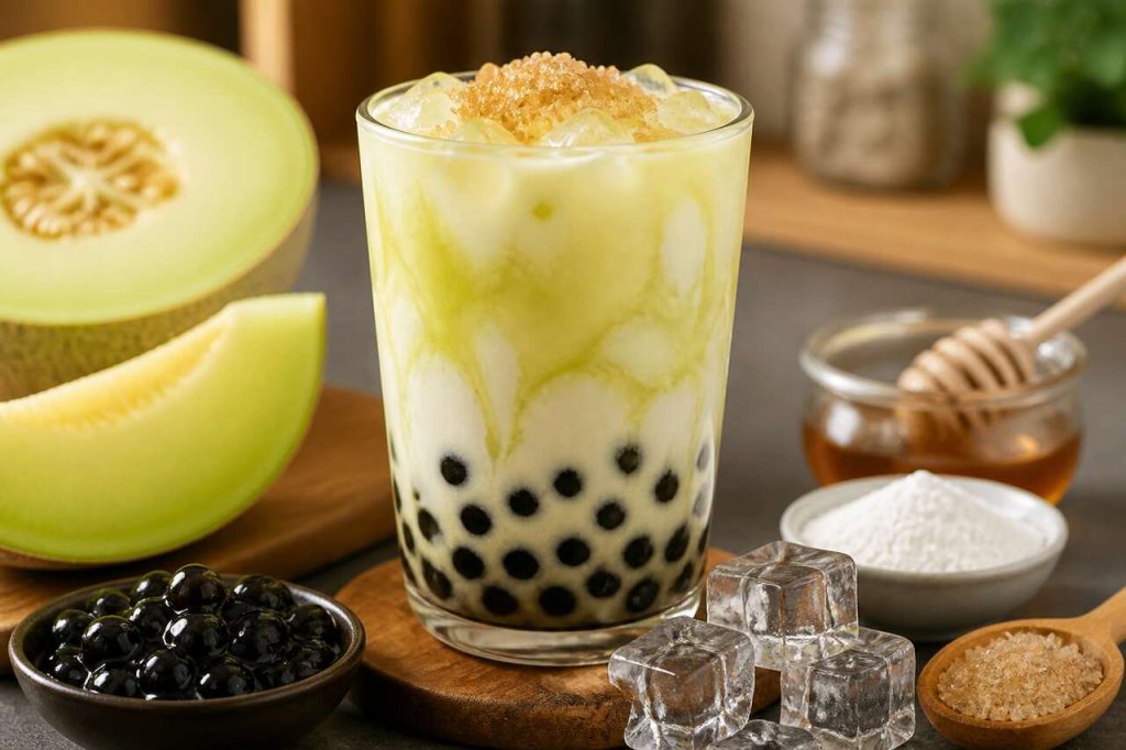 Recette de bubble tea au melon miel : créez votre boba maison