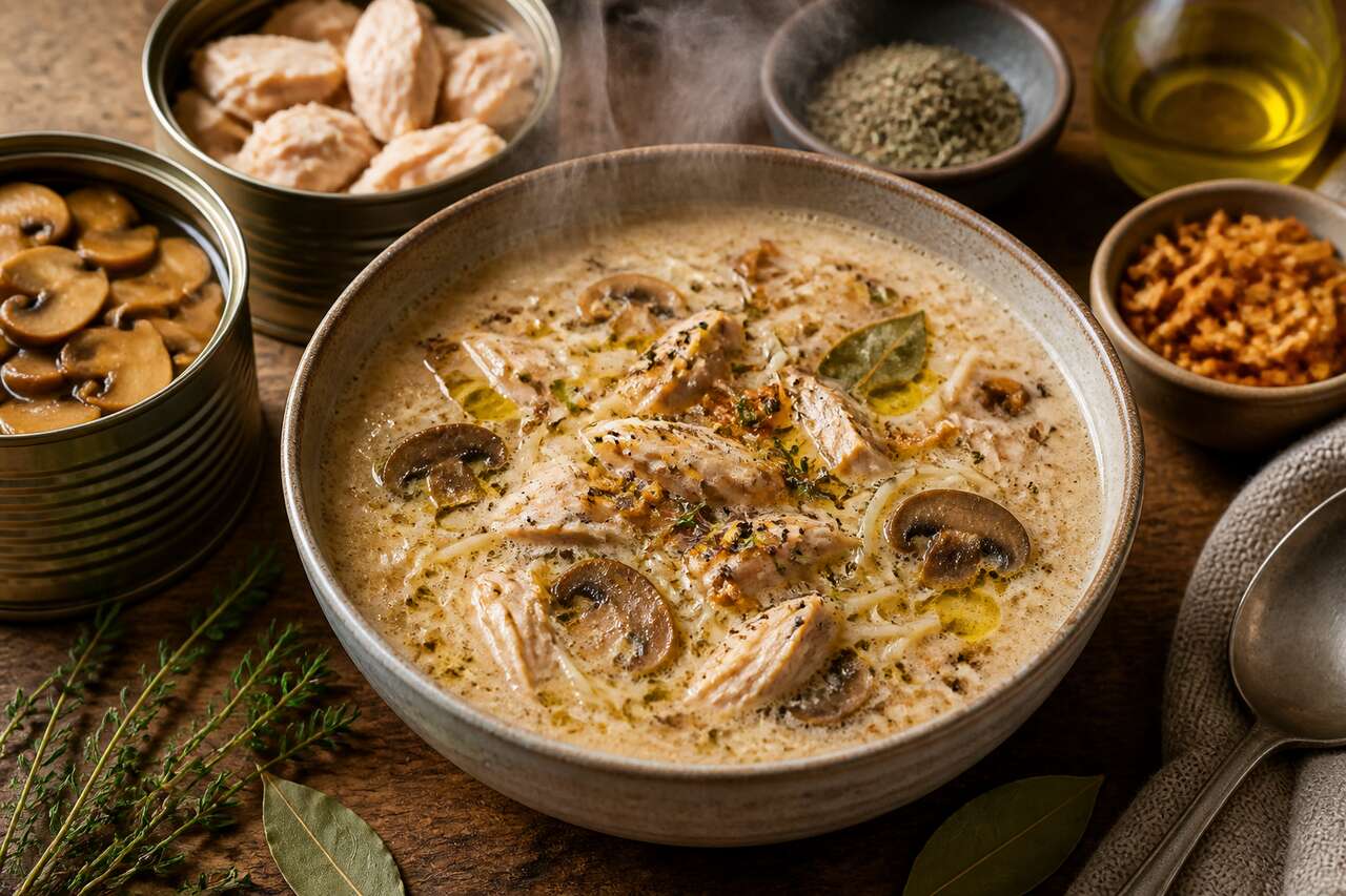 Bouillon De Poulet Et Champignons : recette Savoureuse