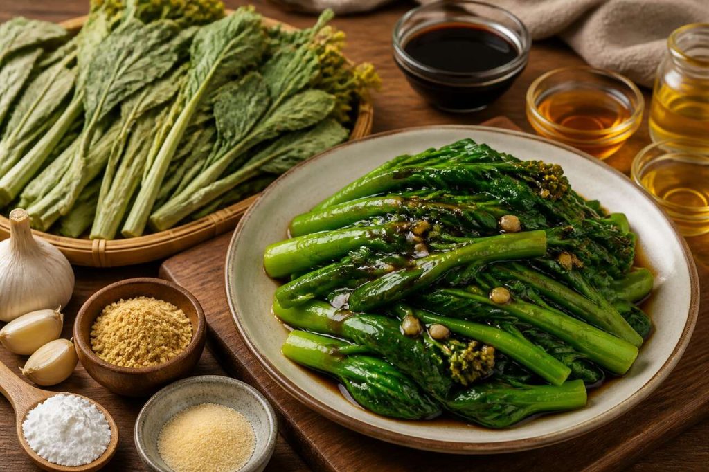 Brocoli chinois Gai Lan : recette à la sauce aux huîtres