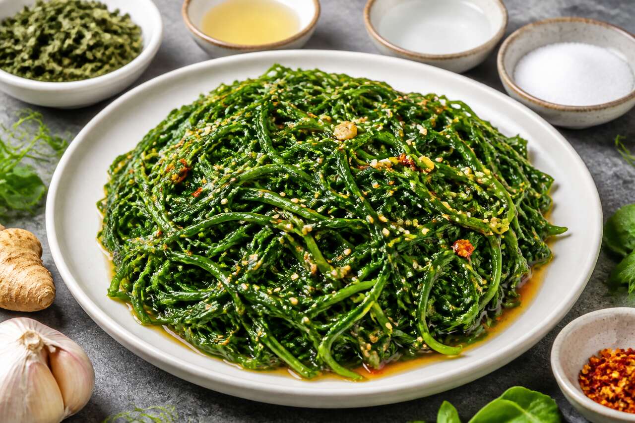 Recette de pousses de pois sautées