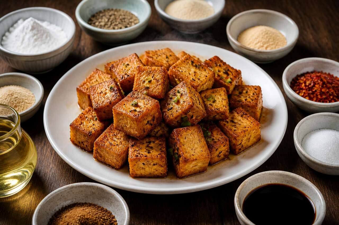 Tofu frit sel et poivre : recette savoureuse