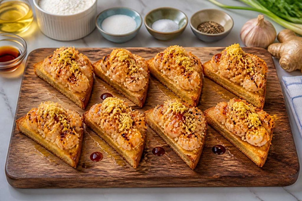 Toasts aux crevettes : recette de dim sum facile et délicieux