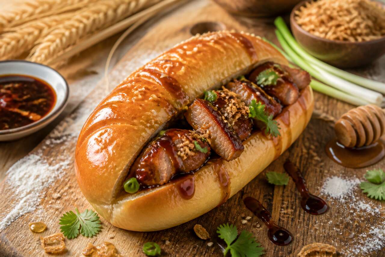 Pain au lait garni de porc Char Siu : la recette savoureuse