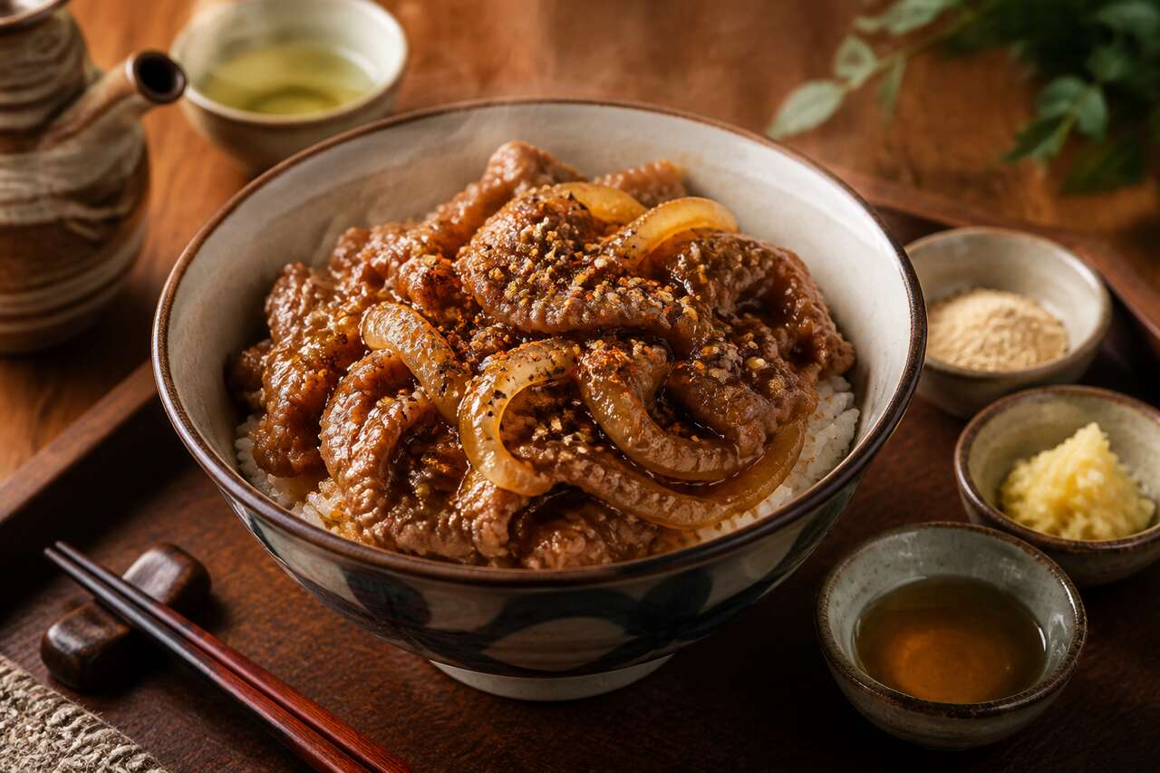 Gyudon : recette de boeuf aux oignons japonais