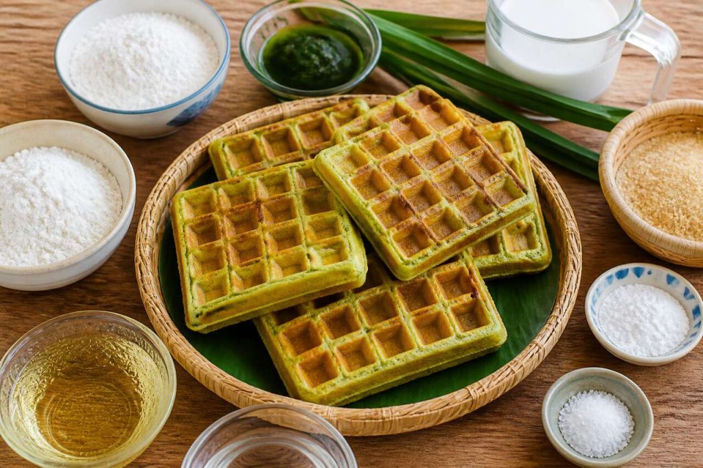 Recette gaufres vietnamiennes au pandan