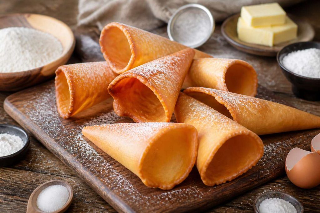 Recette de petits cornets au sucre maison