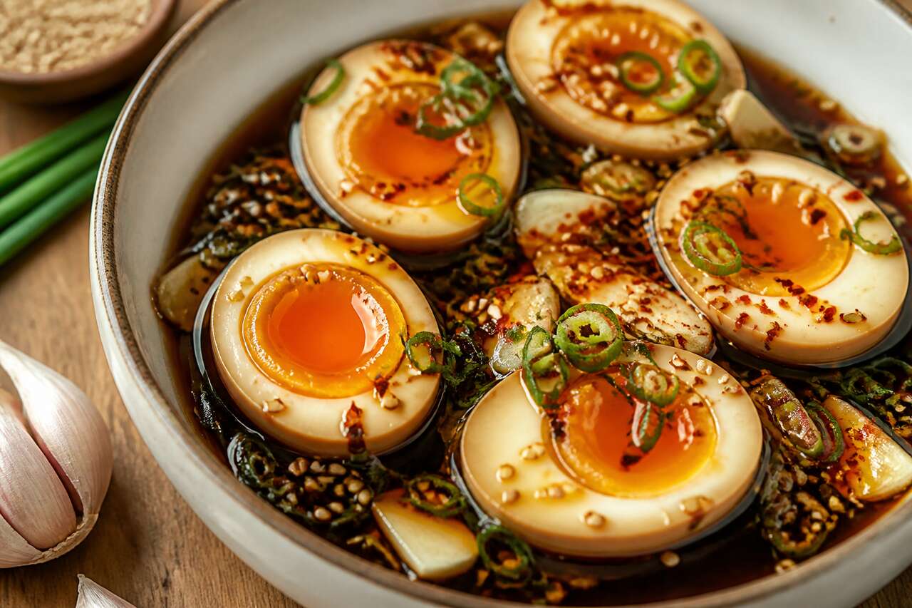 Recette d'Œufs marinés coréens : plat savoureux et facile à préparer
