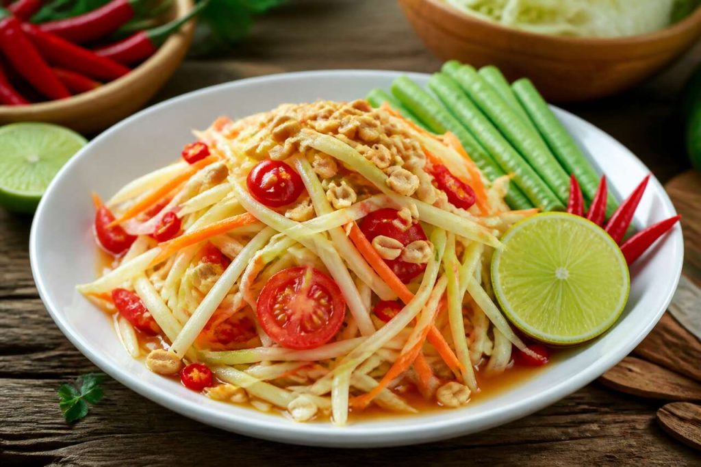 Recette de salade de papaye verte : fraîcheur exotique