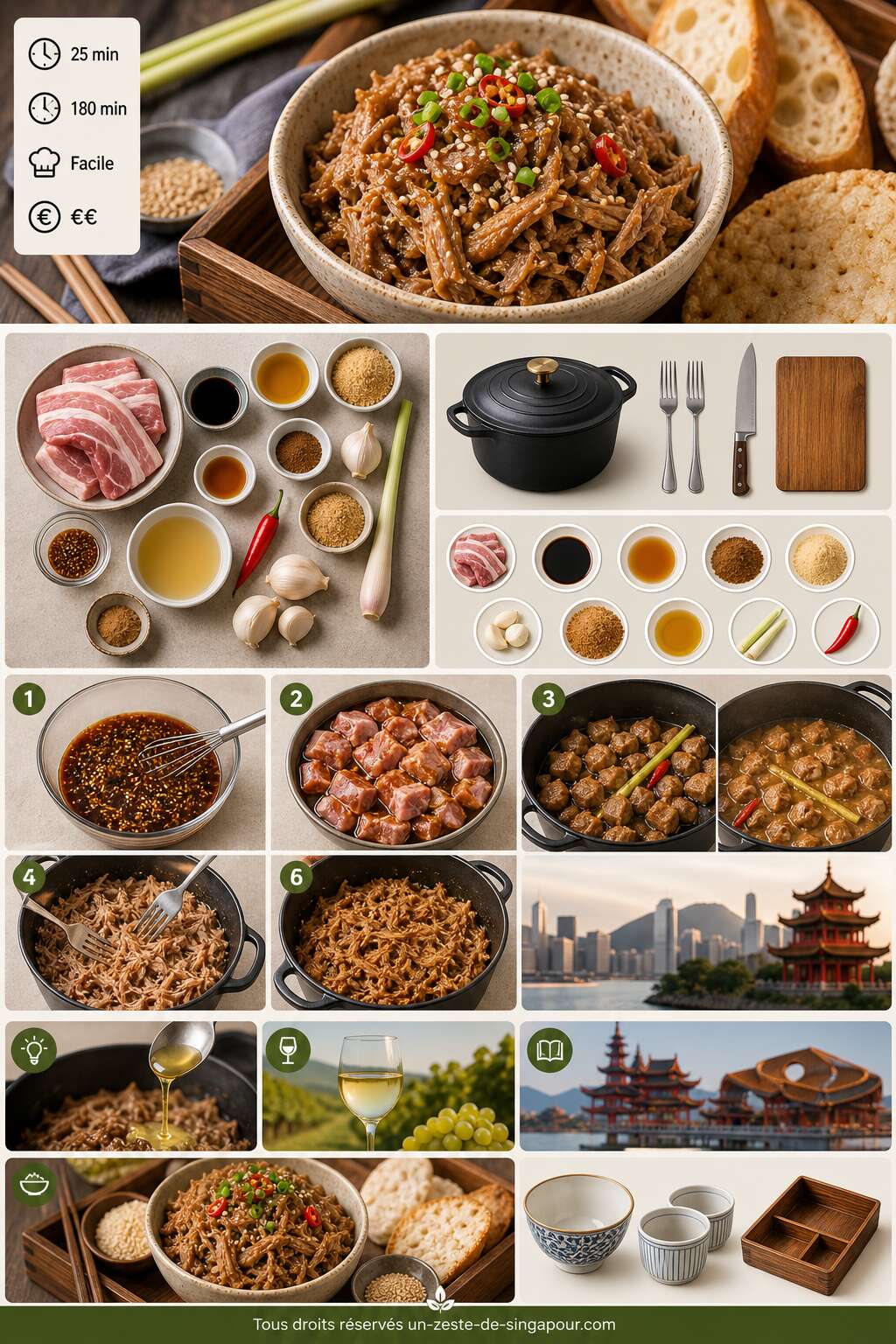 Fiche recette Recette de rillettes asiatiques : voyage culinaire Fiche recette Recette de rillettes asiatiques : voyage culinaire